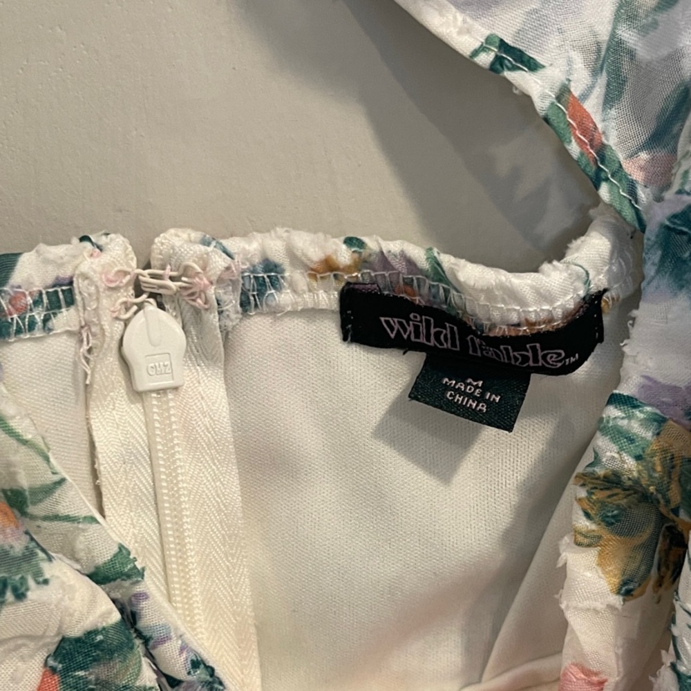 NWOT Wild Fable Women's Ruffle Short Sleeve Mini A-Line Dress Size M - Picture 3 of 9